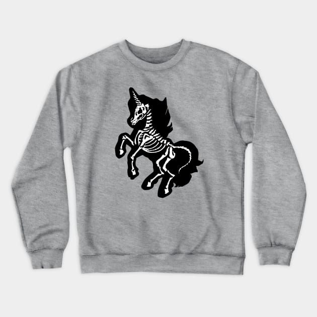 Unicorn Skeleton Crewneck Sweatshirt by Xeire